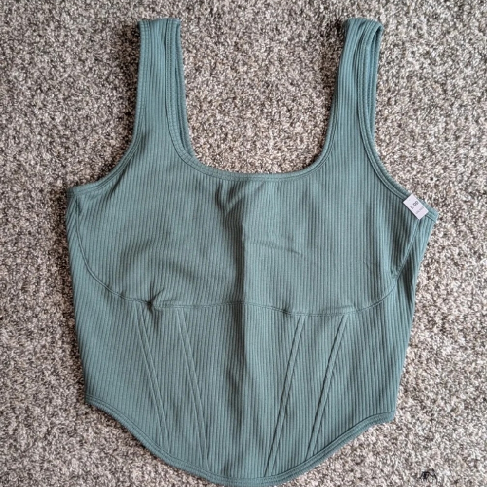 Victoria's Secret Ribbed Crop Top - Teal